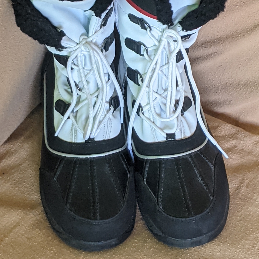 TOTES Waterproof rain boots white size 9